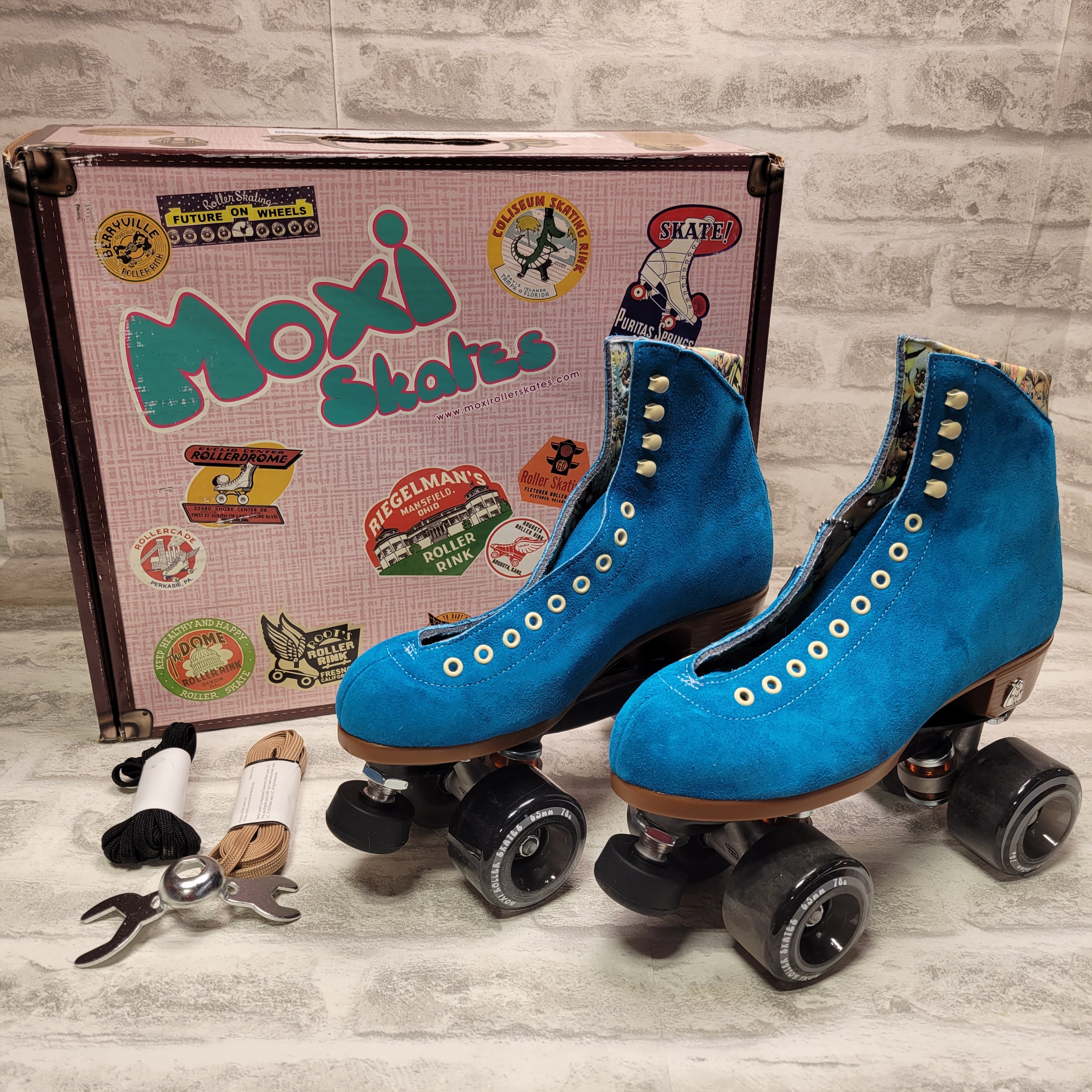 Moxi Skates - Lolly - Fashionable Womens Quad Roller Skate | Pool Blue | Size 7 (7689421357294)
